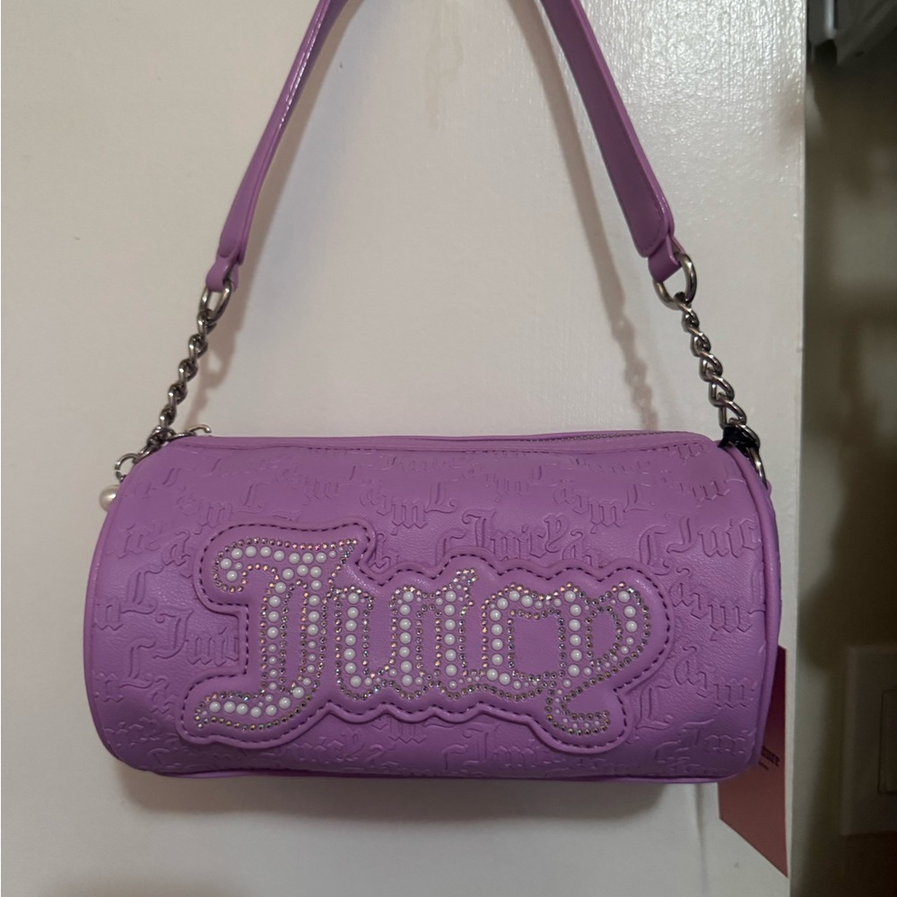 Juicy Couture Purple Rhinestone Shoulder Bag